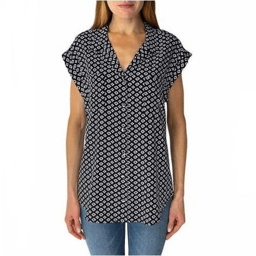 Jachs Women's Tencel Blouse: Sustainable style in versatile short sleeve design