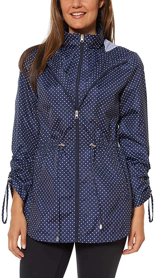 Jones New York Women's Parka in a Pocket Rain Jacket