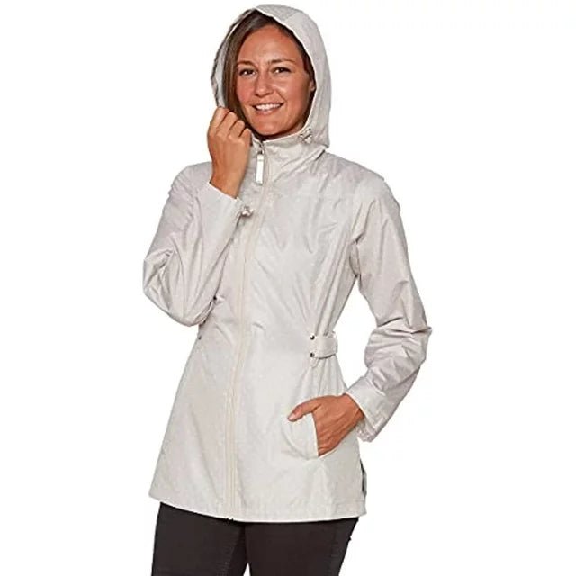 Jones New York Women's Rain Parka In Pocket Windbreaker Jacket