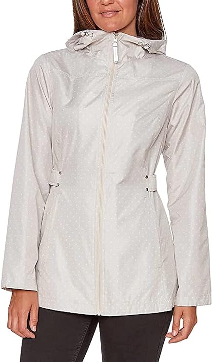 Women's Rain Parka - Jones New York Windbreaker Jacket - Water-Resistant Fashion 