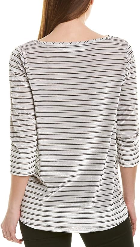 Jones NY Velvet Striped Top - Luxe Women's Fashion