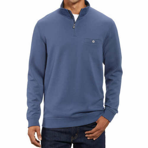 Men's Casual Quarter Zip Pullover - Soft and Durable Fabric - Durable Men's Pullover