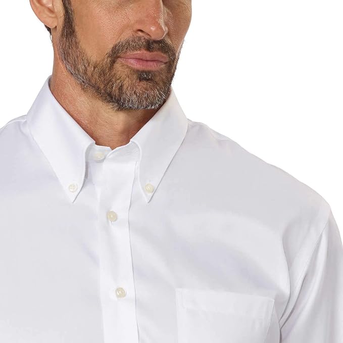 Kirkland Men's Tailored Fit Non-Iron Dress Long Sleeve Shirt