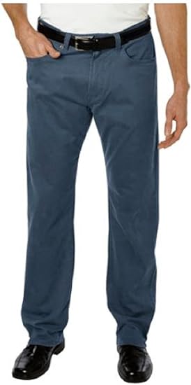 Kirkland Signature Men's Standard Fit 5-Pocket Brushed Cotton Pants