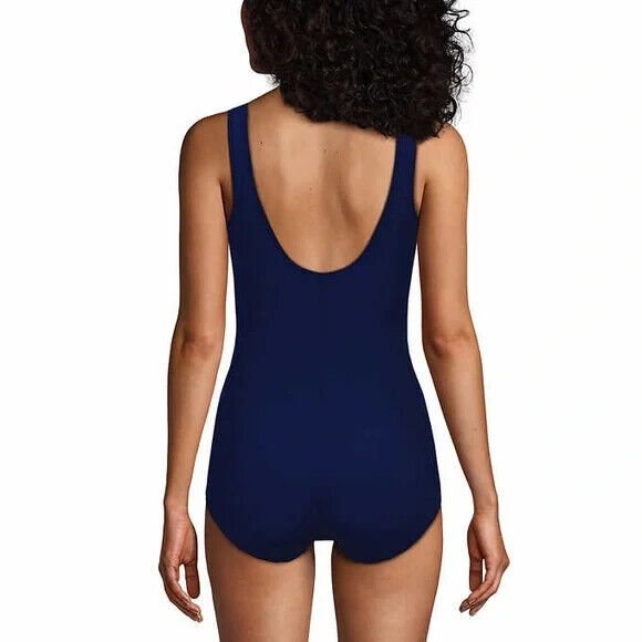 Lands' End Women's Tugless Tank Soft Cup One-Piece Swimsuit