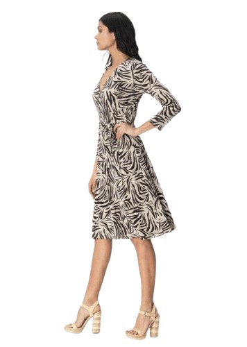 Leota Zebra Safari Wrap Dress – Contemporary Fashion for Women