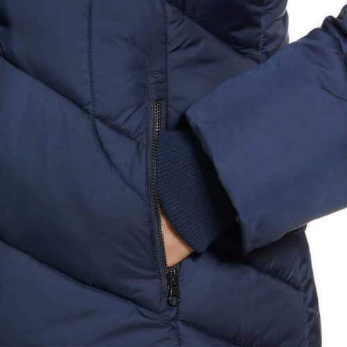 Madden NYC Women's Full Zip and Button Removable Hood Puffer Jacket