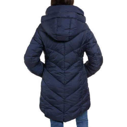 Madden NYC Women's Full Zip and Button Removable Hood Puffer Jacket