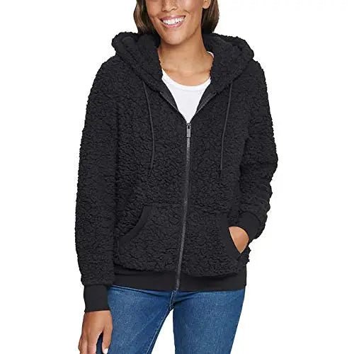 Marc New York Performance Women's Teddy Fleece Full Zip Hooded Jacket