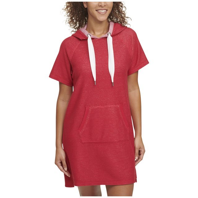 Marc New York Women's Hooded French Terry Loop Dress - Casual Elegance