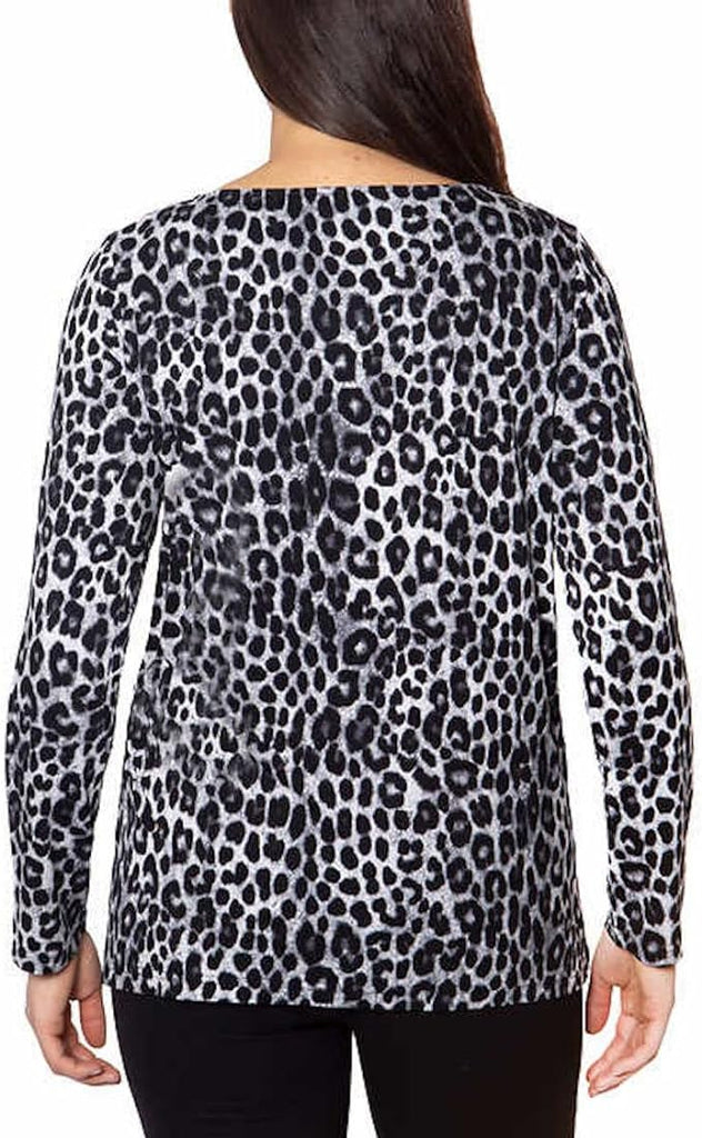 Mario Serrani Women's Crew Neck Long Sleeve Tunic Top