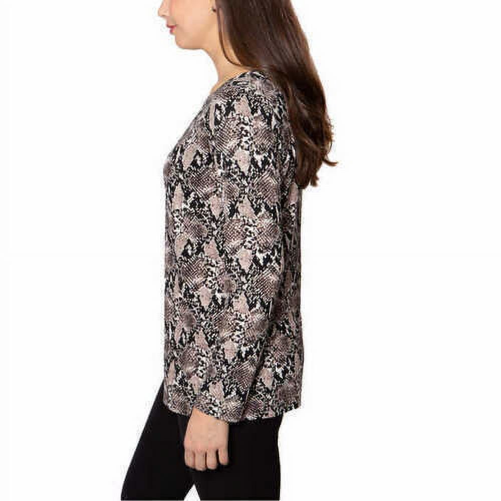 Mario Serrani Women's Crew Neck Long Sleeve Tunic Top