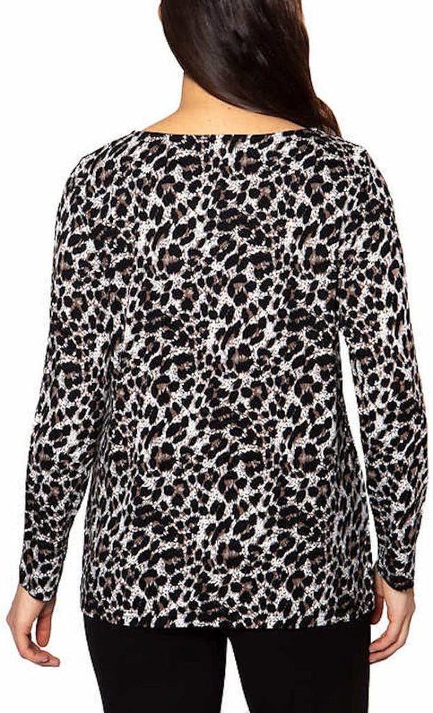 Mario Serrani Women's Crew Neck Long Sleeve Tunic Top