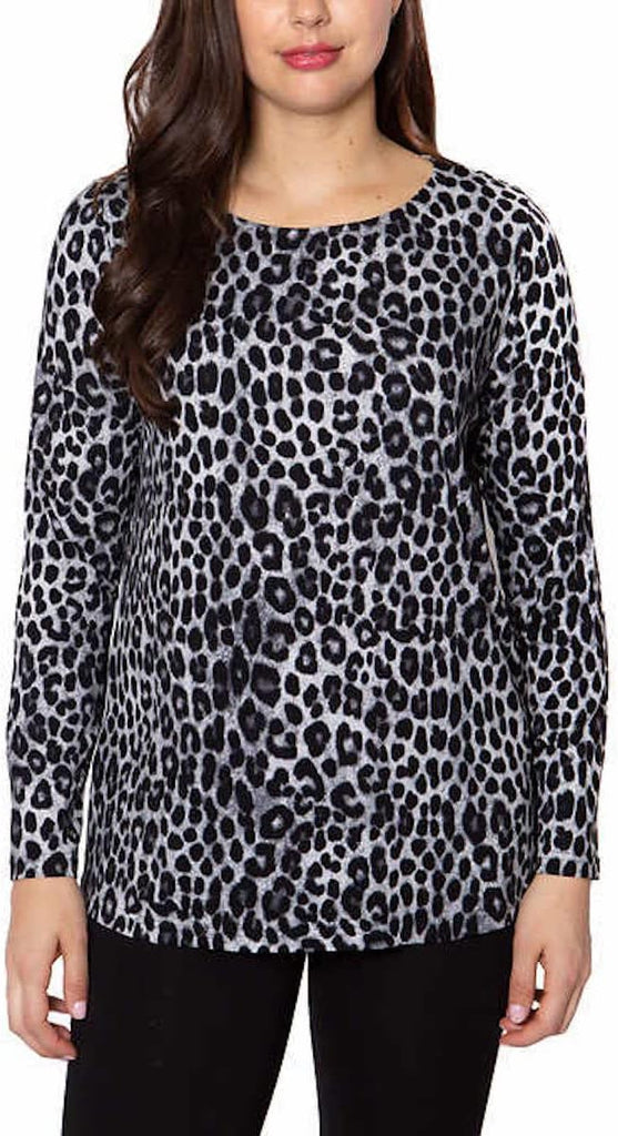 Mario Serrani Women's Crew Neck Long Sleeve Tunic Top