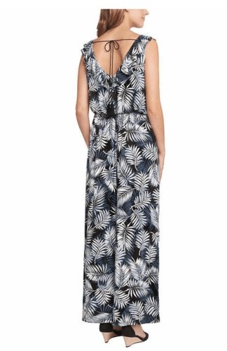 Matty M Women's Ruffle Front Maxi Dress