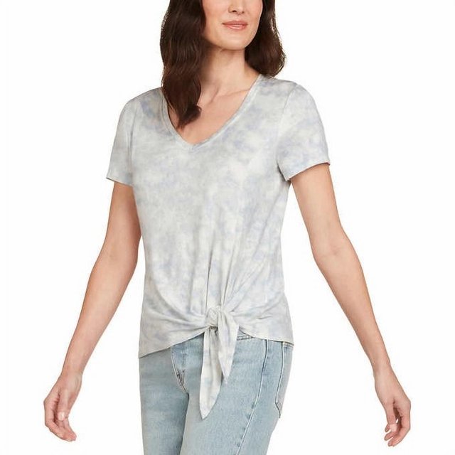 Matty M Women's V-Neck Side Tie Tee