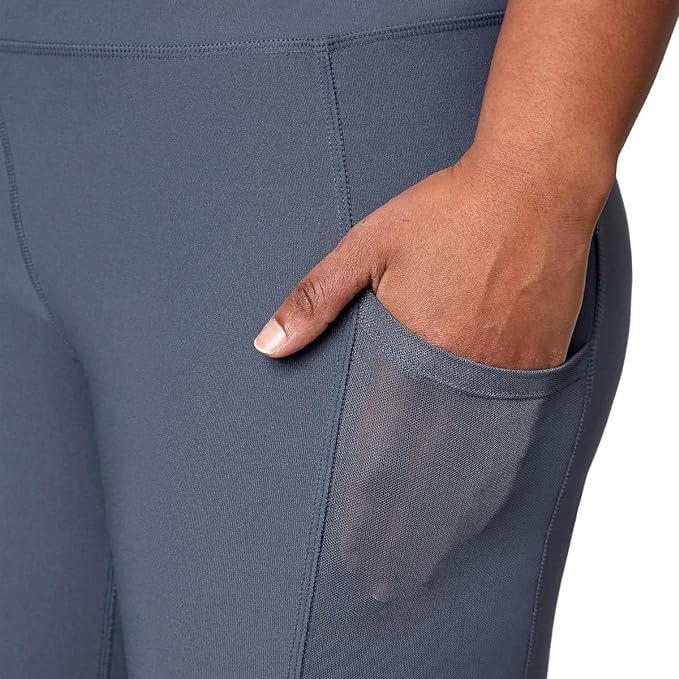 Mondetta Women's Midweight High Waisted Mesh Capri Legging