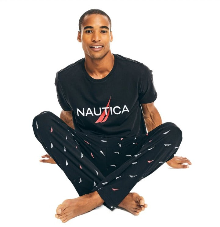 Nautica Men's Big Logo Crew-Neck T-Shirts
