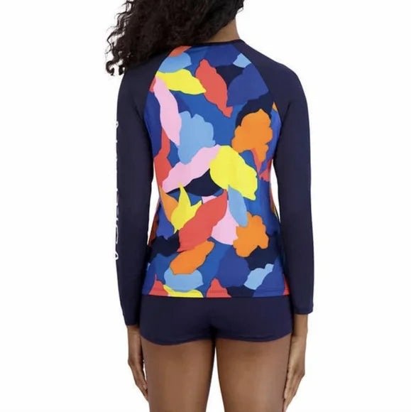 Nautica Women's 30+ UPF Rash Guard Swim Shirt