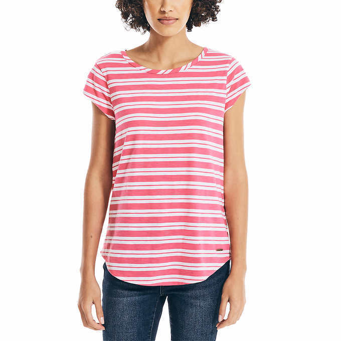 Nautica Women's Short Sleeve Slub Tee