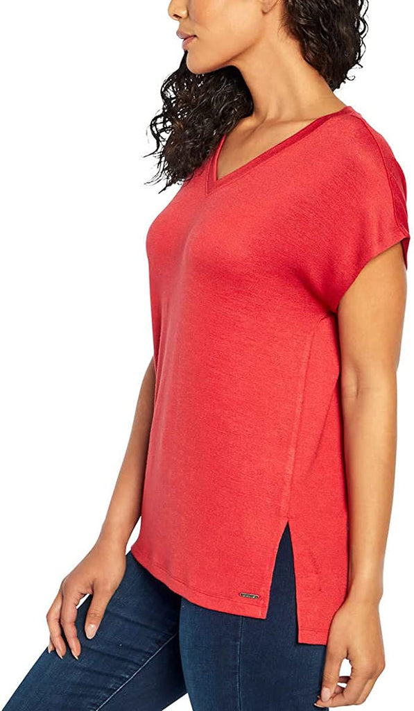 Stylish and comfortable Orvis Women's V-Neck Tunic Knit Top - perfect for any occasion!