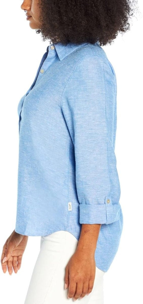 Orvis Women's Linen Blend Sleeve Top - Versatile Fashion