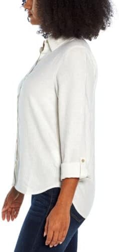Orvis Women's Linen Blend Sleeve Top - Versatile Fashion
