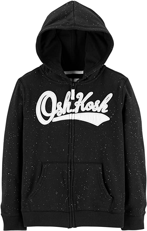 OshKosh B'Gosh Girls' Toddler Full Zip Logo Hoodie