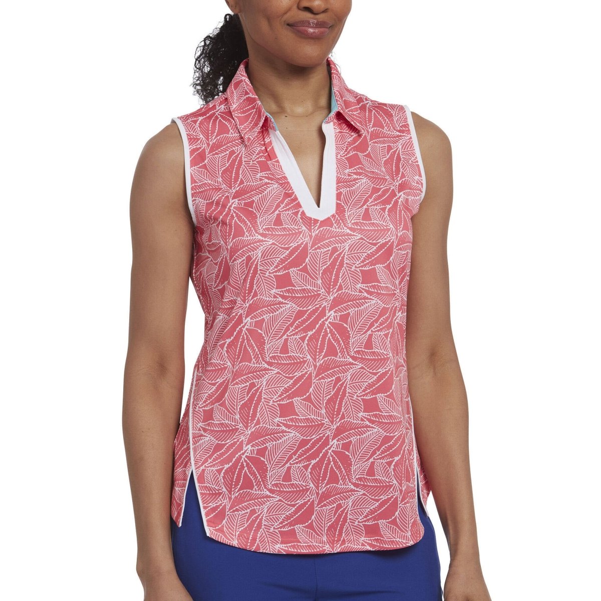 Pebble Beach Ladie's Dry-Luxe Sun-Protection Sleeveless Polo