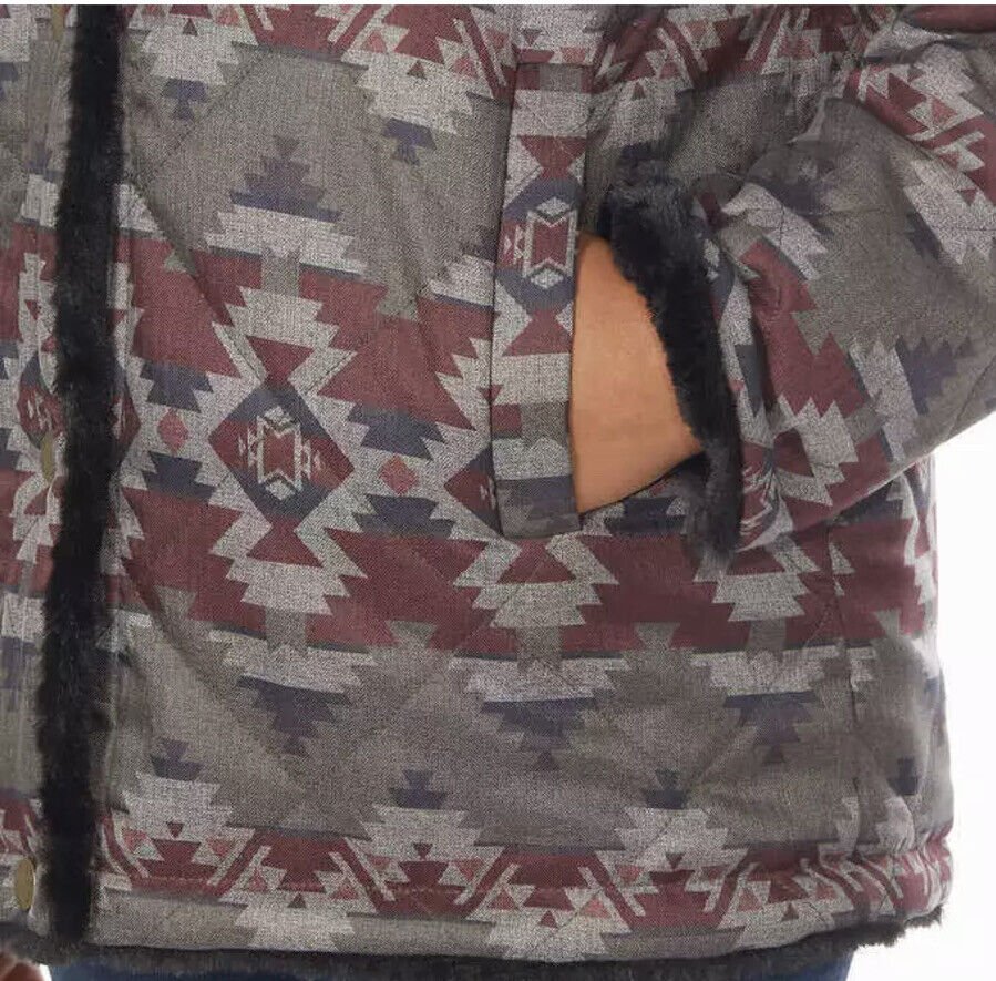 Pendleton Women's Reversible Faux Fur Printed Coat Jacket