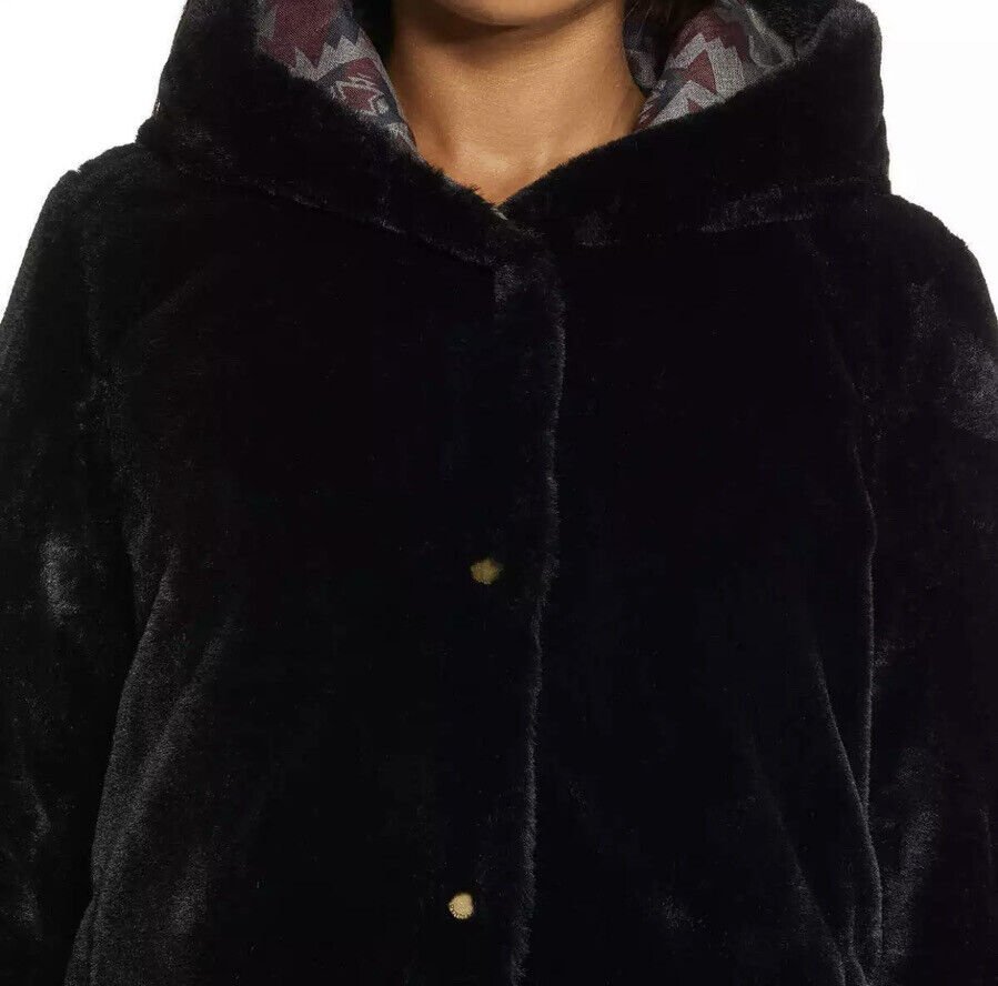 Pendleton Women's Reversible Faux Fur Printed Coat Jacket