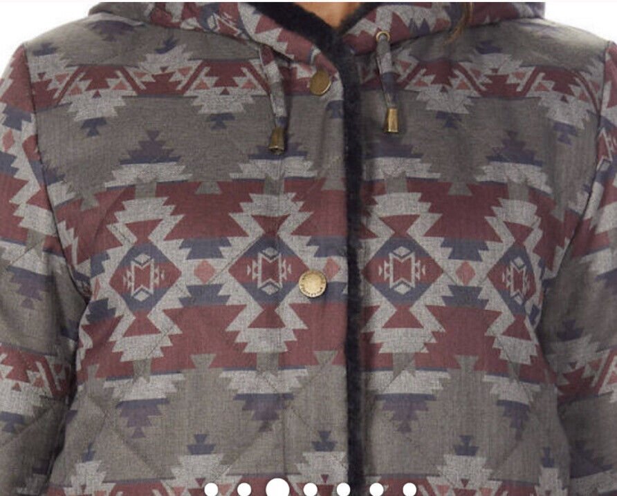 Pendleton Women's Reversible Faux Fur Printed Coat Jacket