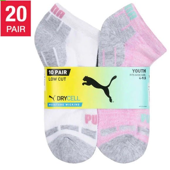 Puma Youth Low Cut Socks,10-Pairs