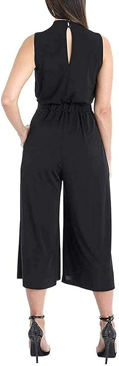 Women's Belted Crop Jumpsuit - Sandra Darren