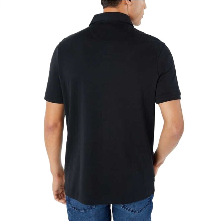 Tahari Men's Soft Knit Two Button Chambray Placket Polo Golf Shirts