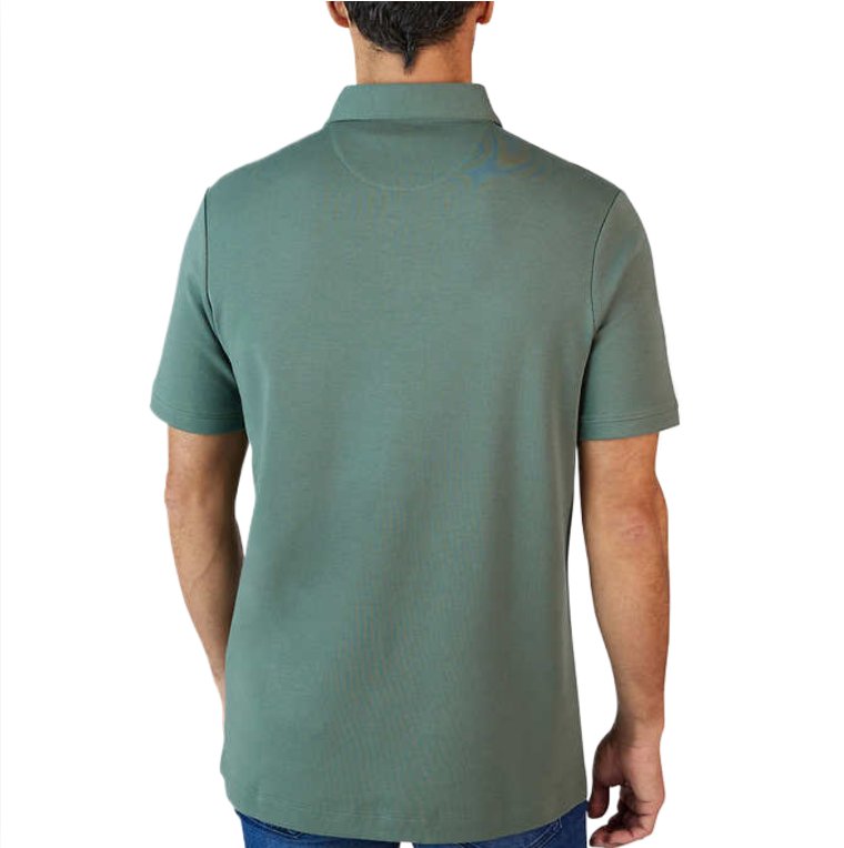 Tahari Men's Soft Knit Two Button Chambray Placket Polo Golf Shirts