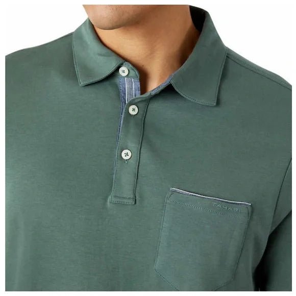 Classic Men's Two Button Polo - Soft Cotton Blend - Versatile Style - Tahari