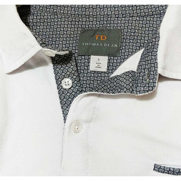 Thomas Dean Men's Short Sleeve Cotton Knit Polo Shirt - Classic and Comfortable Polo for Men