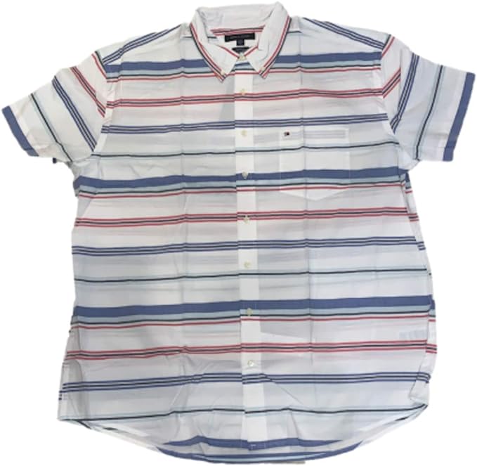 Tommy Hilfiger Men's Classic Fit Buttondown Short Sleeve Woven Shirt