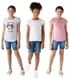 Girl's Short Sleeve Scoop Neck T-Shirt 3-Pack - Stylish and Vibrant Girls' Tee Set by Vigoss