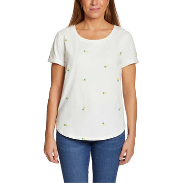Vintage America Women's Embroidered Tee - Timeless Elegance in Every Stitch