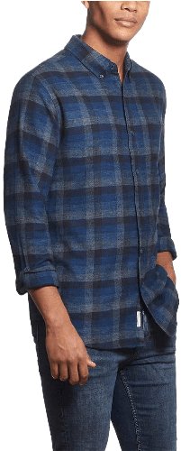 Classic Plaid Patterned Men's Shirt with Moisture Repellent Technology