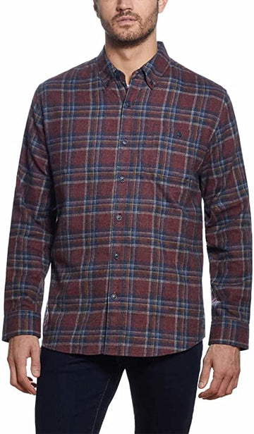 Durable Men's Flannel Shirt - Water-Resistant & Timeless Design