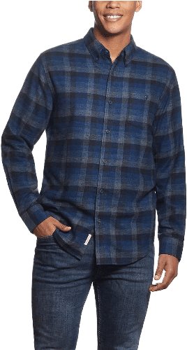 Classic Plaid Patterned Men's Shirt with Moisture Repellent Technology