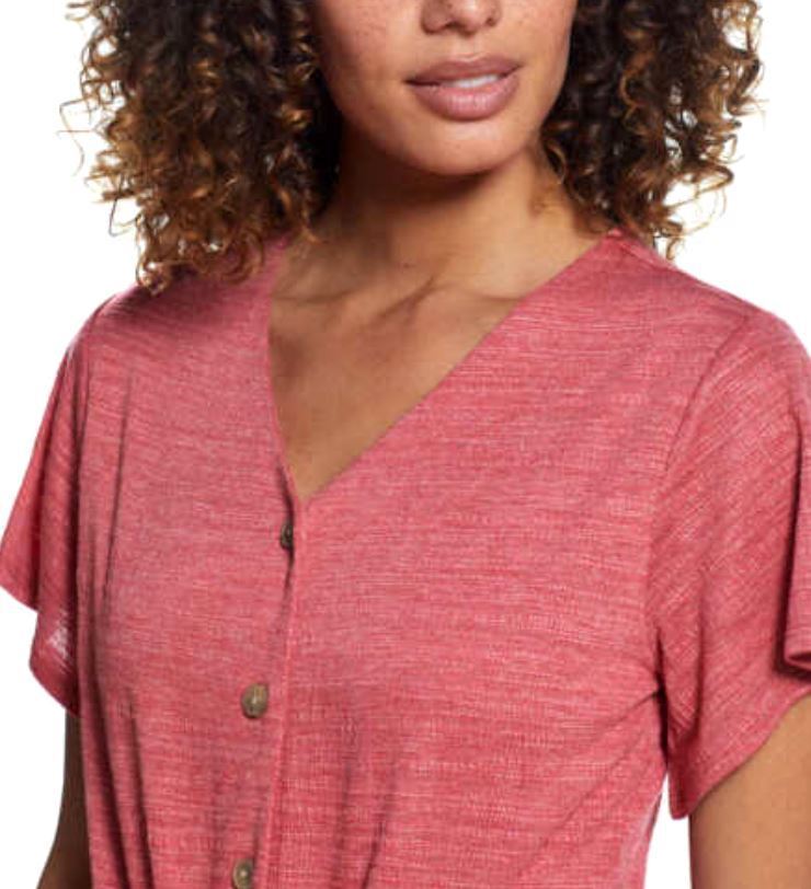 Weatherproof Vintage Tie Front Top - Elegant & Durable | Shop Now!